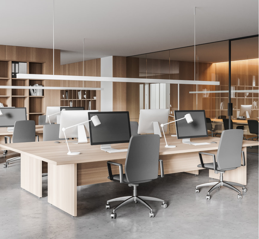 Custom desks for corporate office